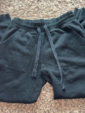 aerie Black Women's Fleece Drawstring Joggers